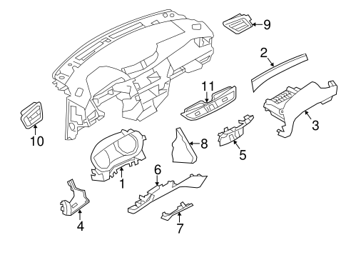 Rogue INSTRUMENT PANEL COMPONENTS