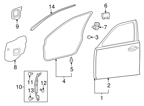 LS600h DOOR & COMPONENTS