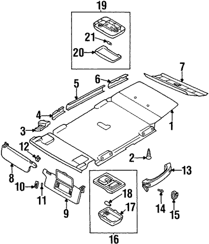 Rodeo INTERIOR TRIM - ROOF