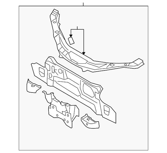 NE51-53-100G Деталь RADIATOR SUPPORT