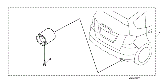 ACCESSORIES/EXHAUST FINISHER (CHROME) for 2009 Honda FIT #1