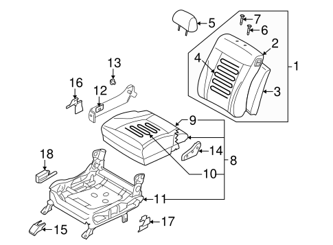Amanti PASSENGER SEAT COMPONENTS