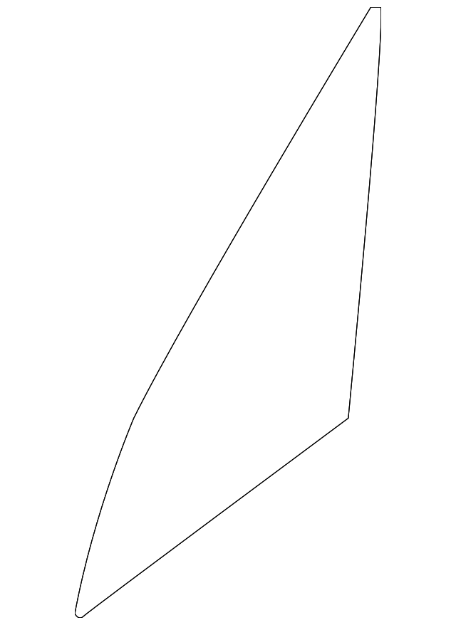 19317644 Деталь FIXED GLASS, LEFT