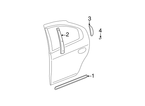 Neon EXTERIOR TRIM - REAR DOOR