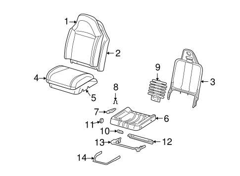 B3000 FRONT SEAT COMPONENTS