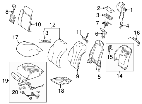 S550 PASSENGER SEAT COMPONENTS 3