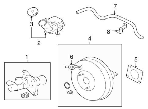 Outlander MASTER CYLINDER - COMPONENTS ON DASH PANEL