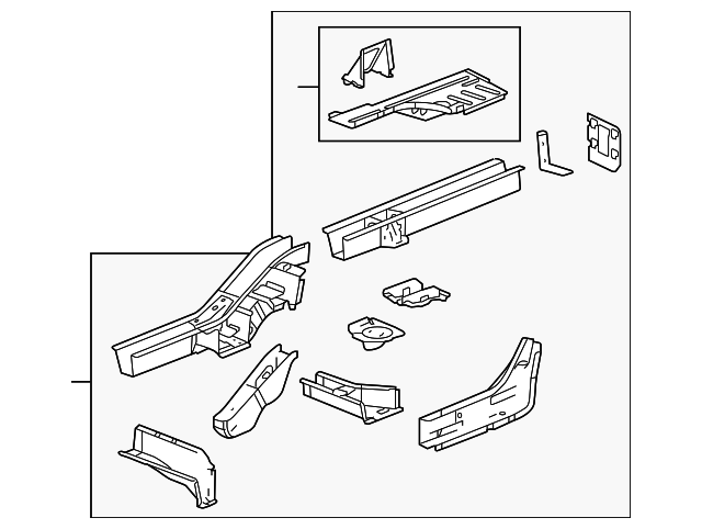 19121095 Деталь REAR RAIL ASSY, LEFT