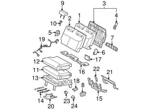 Sienna REAR SEAT COMPONENTS 8