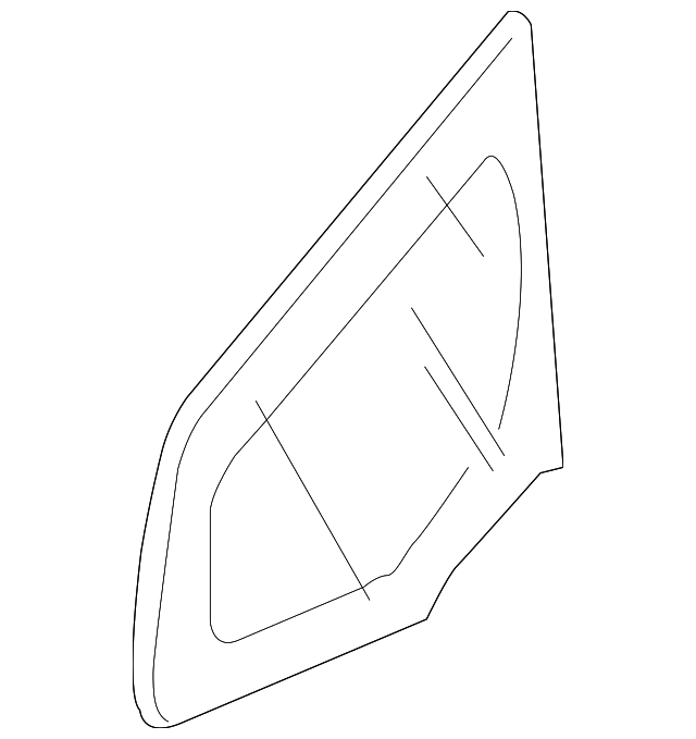 73371-TK6-306 Деталь GLASS, L. FR. CORNER (COO)(GREEN) (NIPPO