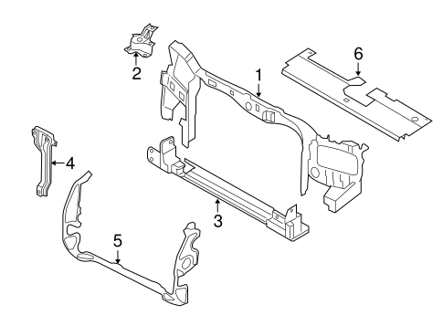 Escape RADIATOR SUPPORT