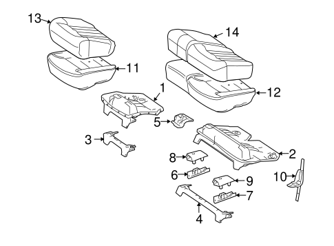 ML450 REAR SEAT COMPONENTS