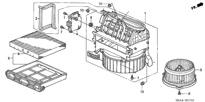 TSX SEDAN HEATER BLOWER