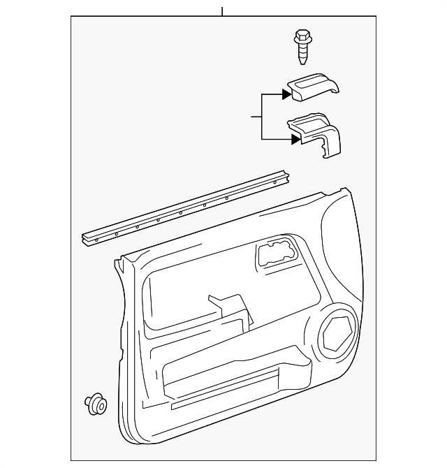 15263943 Деталь DOOR TRIM PANEL, LEFT