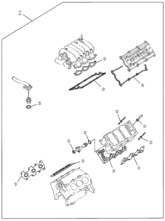 ENGINE/CYLINDER HEAD GASKET KIT for 1999 Honda PASSPORT #1