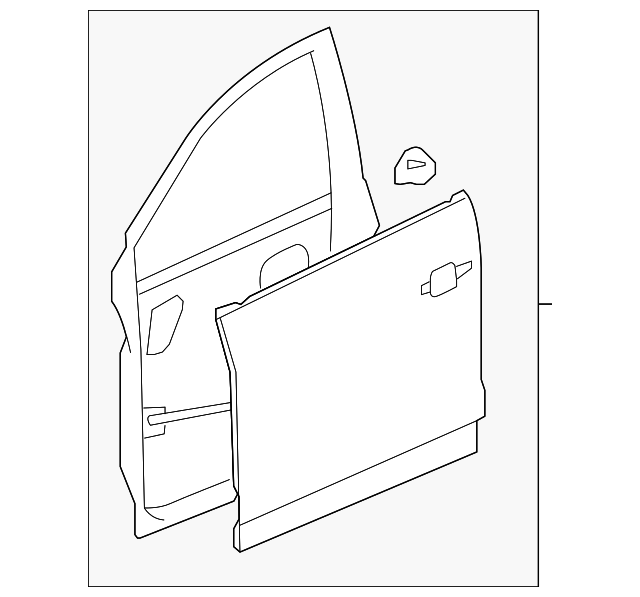 20890820 Деталь DOOR SHELL, RIGHT