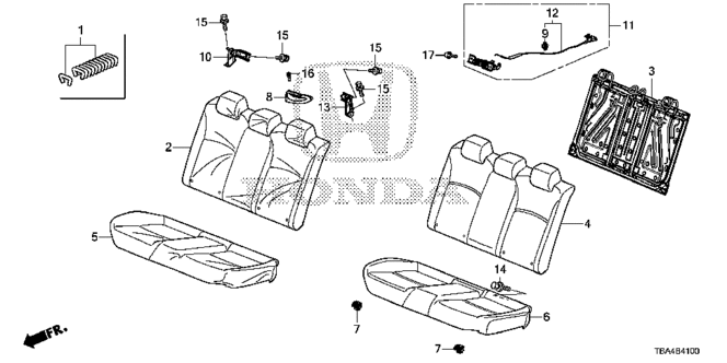 CIVIC SEDAN REAR SEAT (FALL DOWN)