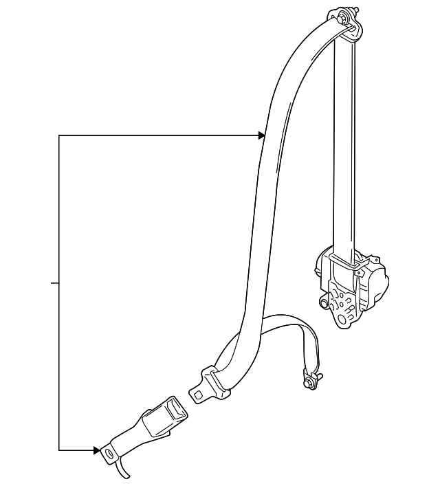 8490280830GGU Деталь FRONT BELT ASSY, LEFT