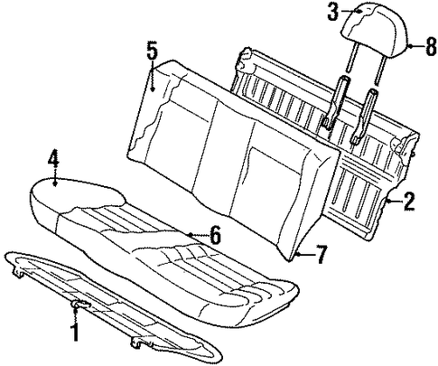Golf REAR SEAT COMPONENTS 2