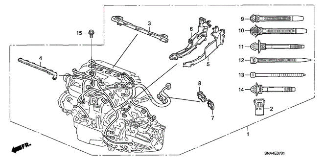 CIVIC SEDAN ENGINE WIRE HARNESS (2.0L)