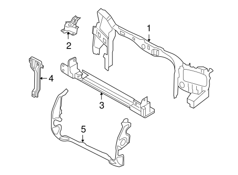 Escape RADIATOR SUPPORT