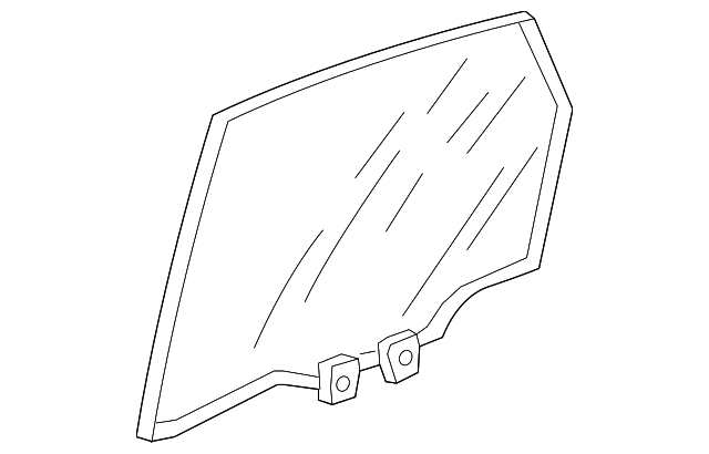 73450-TF0-G00 Деталь GLASS ASSY., L. RR. DOOR (GREEN)(AGC)
