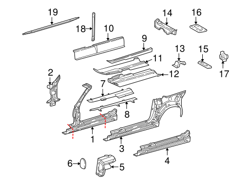 SLK320 FLOOR & RAILS