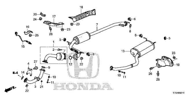 HR-V EXHAUST PIPE - MUFFLER (4WD)