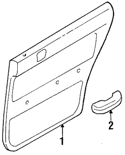 Escort INTERIOR TRIM - REAR DOOR