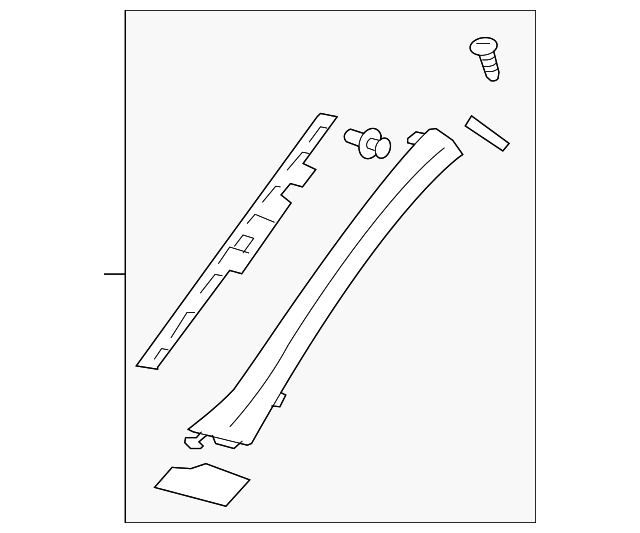 7405A218XB WINDSHIELD PILLAR TRIM, RIGHT