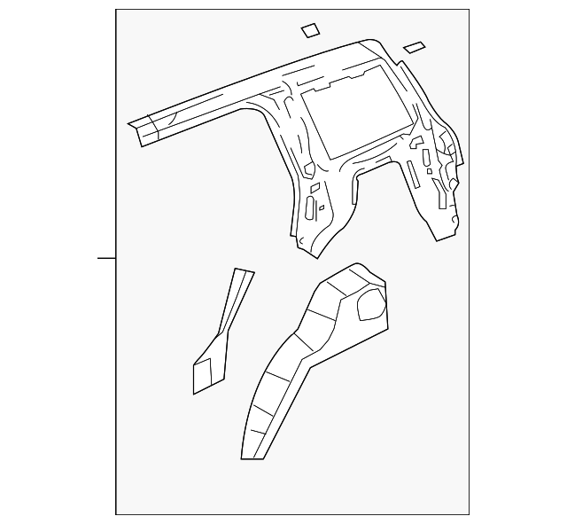 68001964AA Деталь INNER QTR PANEL, RIGHT
