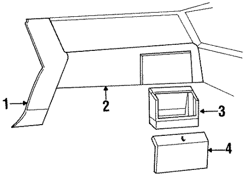 LeSabre INTERIOR TRIM - QUARTER PANELS