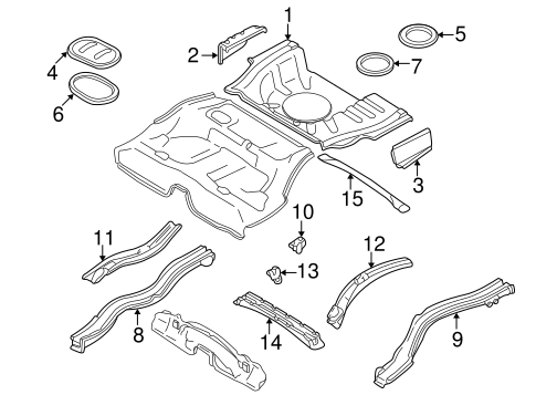 Impreza REAR FLOOR & RAILS