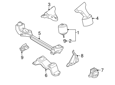 Phaeton ENGINE & TRANS MOUNTING