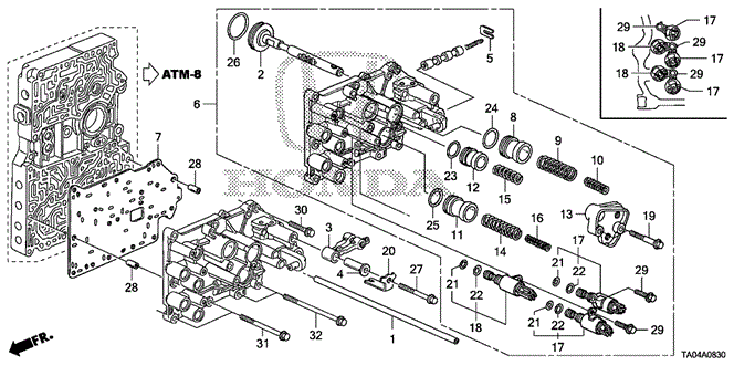 TRANSMISSION - AUTOMATIC/AT SERVO BODY (L4) for 2009 Honda ACCORD SEDAN #1