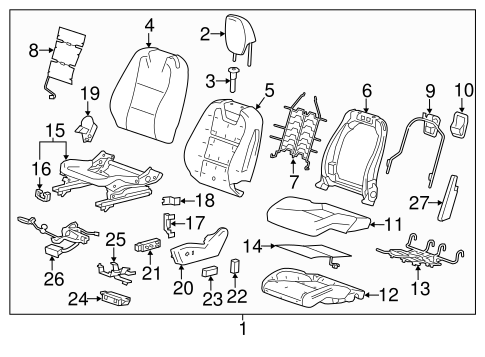 Camaro DRIVER SEAT COMPONENTS 3