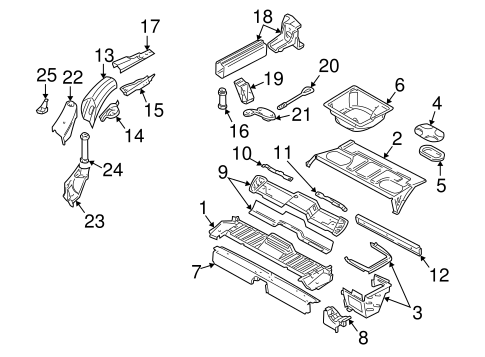 A8 Quattro REAR FLOOR & RAILS