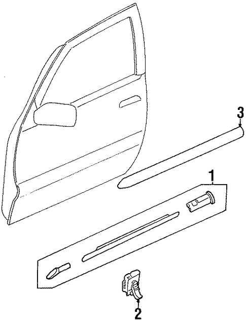 Escort EXTERIOR TRIM - FRONT DOOR