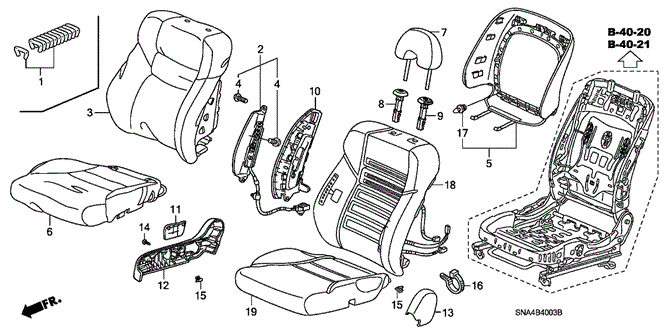 CIVIC SEDAN FRONT SEAT (R.) (2)