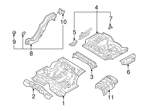 Millenia REAR FLOOR & RAILS