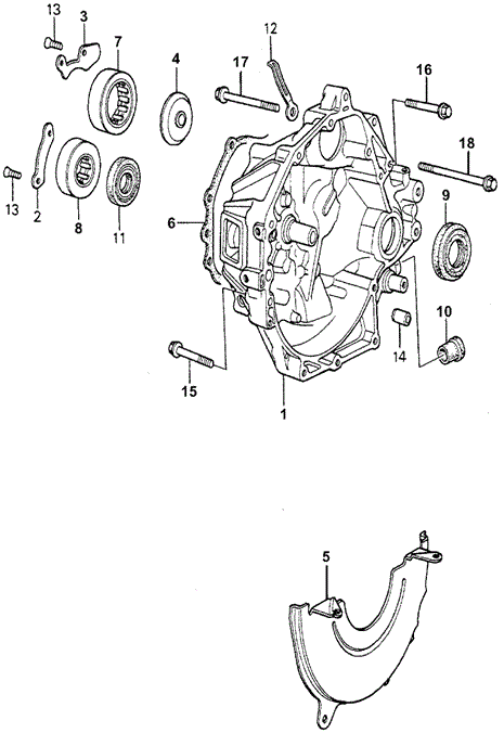 TRANSMISSION - MANUAL/MT CLUTCH HOUSING for 1981 Honda ACCORD HATCHBACK #1