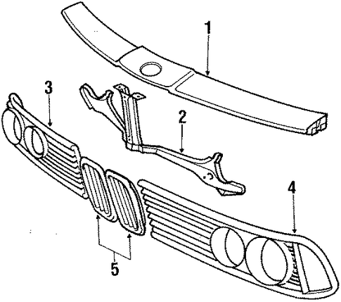 735i GRILLE & COMPONENTS