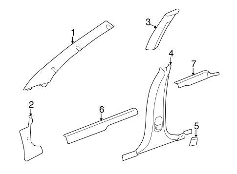 Sebring INTERIOR TRIM - PILLARS