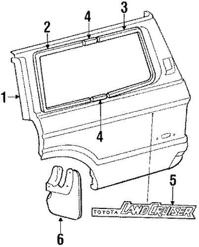 Land Cruiser EXTERIOR TRIM - QUARTER PANEL