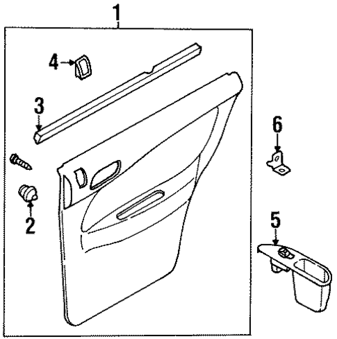 Sephia INTERIOR TRIM - REAR DOOR