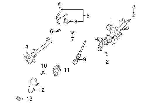 Quest STEERING COLUMN ASSEMBLY