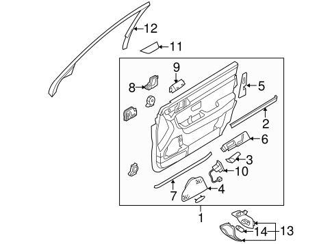 Amanti INTERIOR TRIM - FRONT DOOR