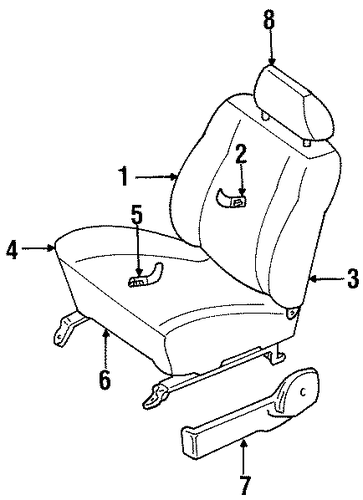 Escort FRONT SEAT COMPONENTS