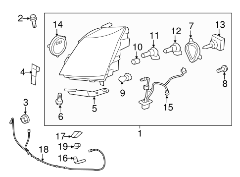 CTS HEADLAMP COMPONENTS 2