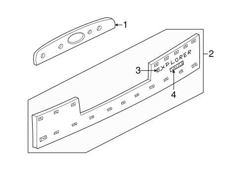 Explorer EXTERIOR TRIM - LIFT GATE